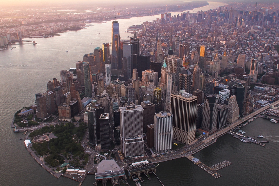 aerial view of NYC