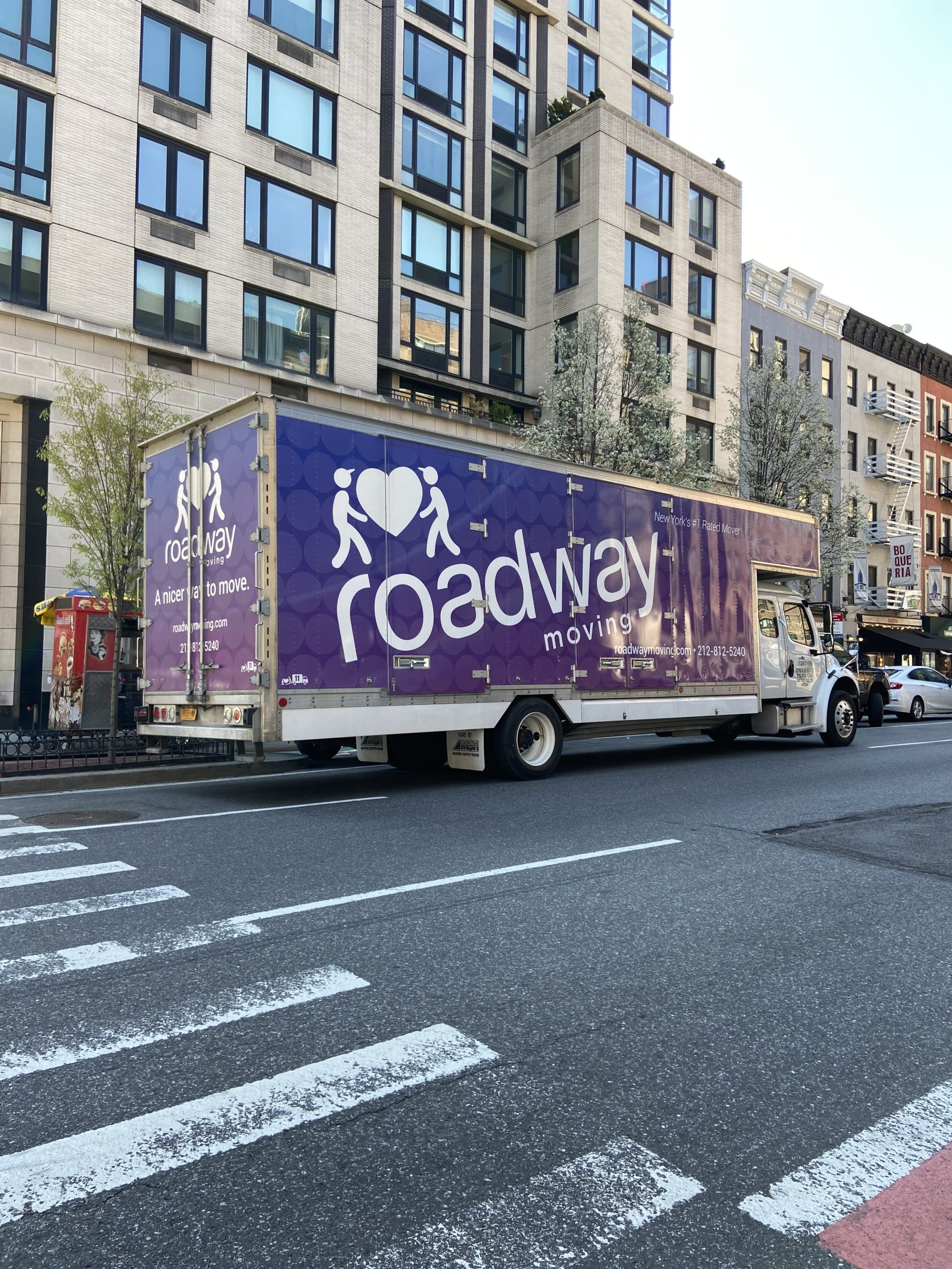 roadway moving truck