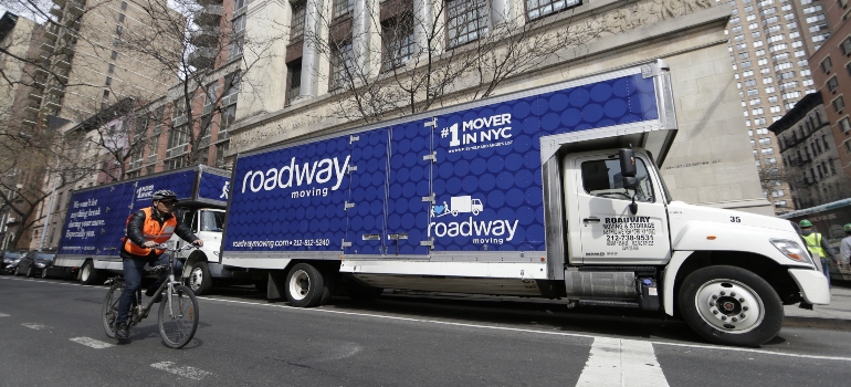 a roadway moving truck 