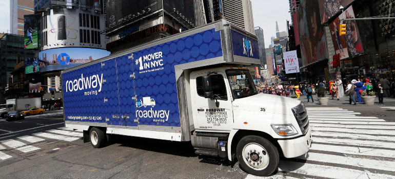 roadway movign truck