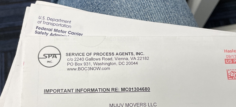 Documents for moving