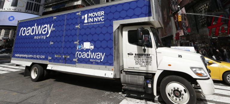 roadway moving truck