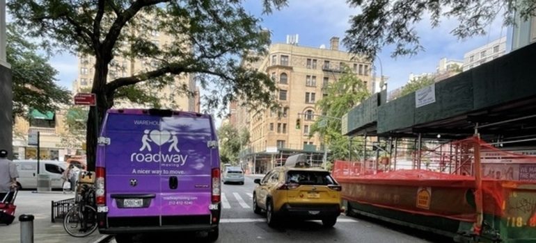 The roadway van on the roads of NYC