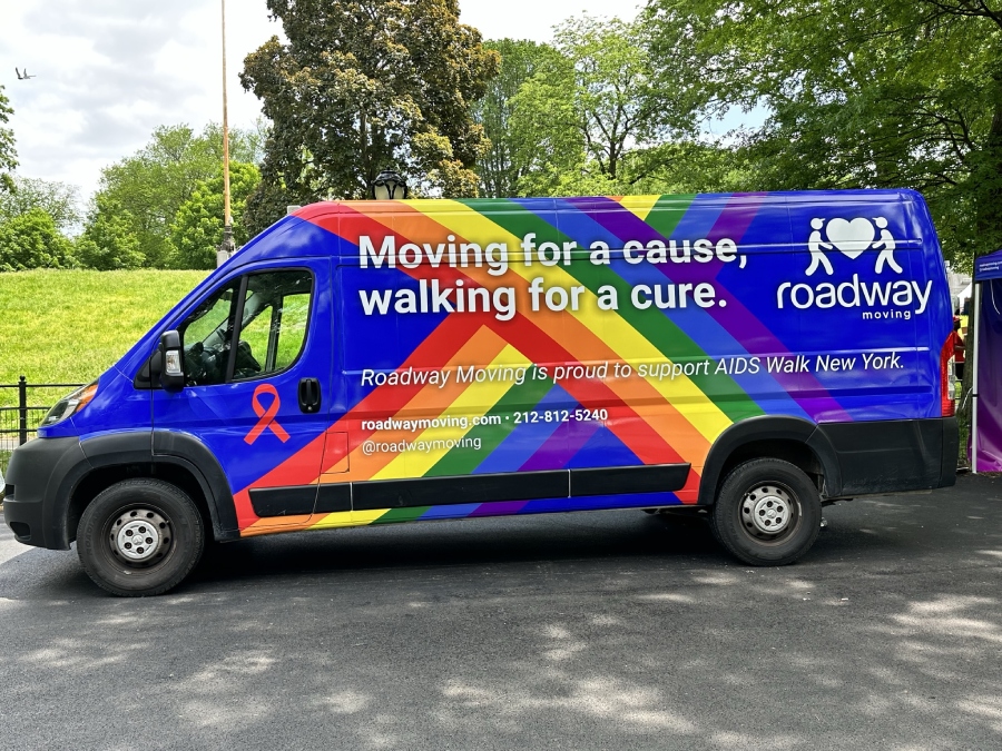 moving for a cause walking for a cure roadway moving van