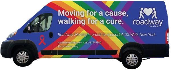 Roadway Moving's Moving for a cause, walking for a cure van