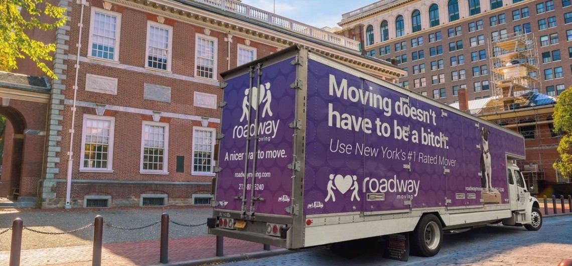 Philadelphia Roadway moving long distance trailer truck