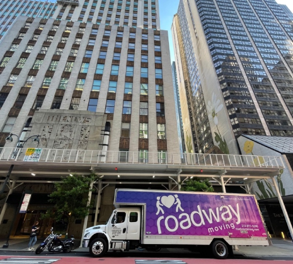 Roadway Moving crew handling an office move in NYC