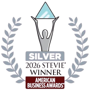 Silver Stevie Award badge