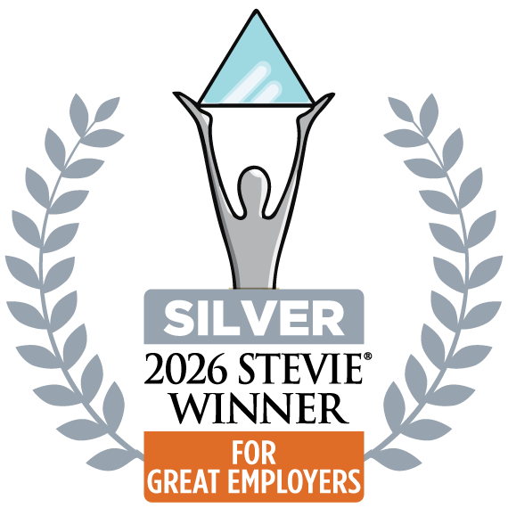 Silver Stevie Award 2026 badge – Employer of the Year
