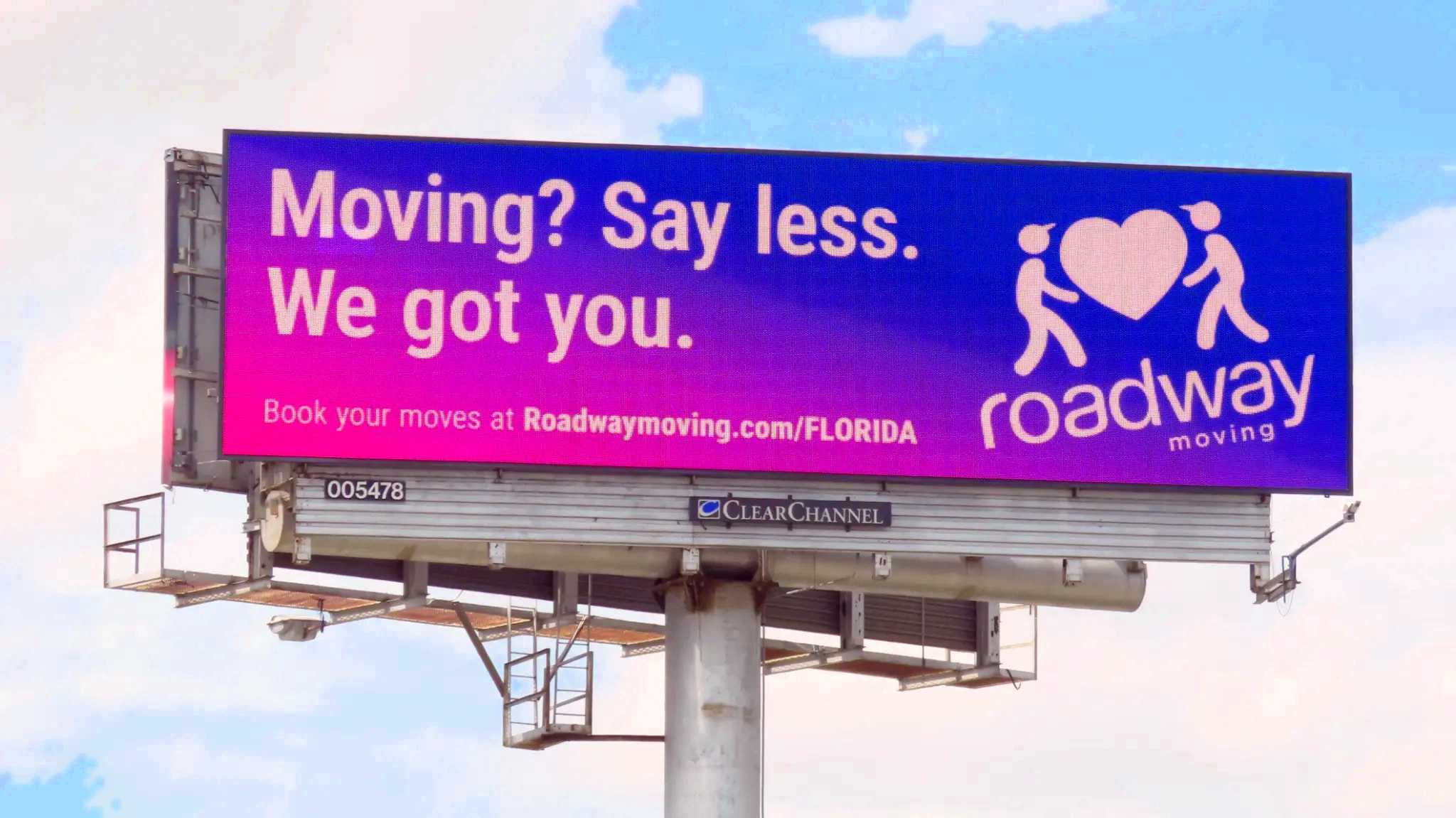 Roadway Moving billboard at I-95 and NW 32nd Street, Wynwood Design District