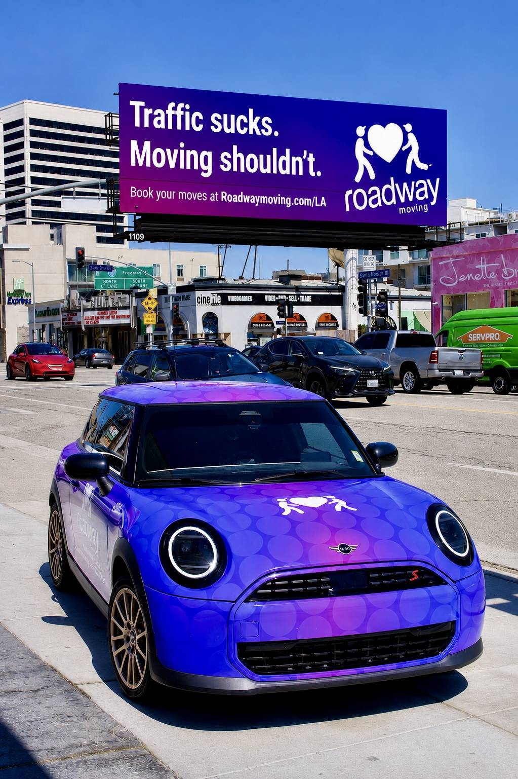 Roadway Moving billboard at Santa Monica Boulevard near Sawtelle