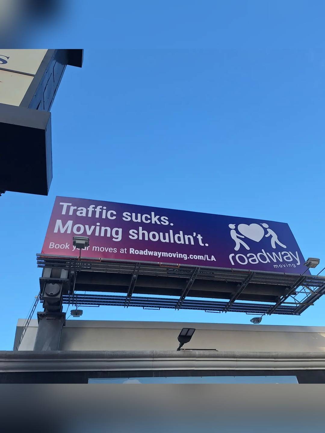 Roadway Moving billboard at Wilshire and Granville street view